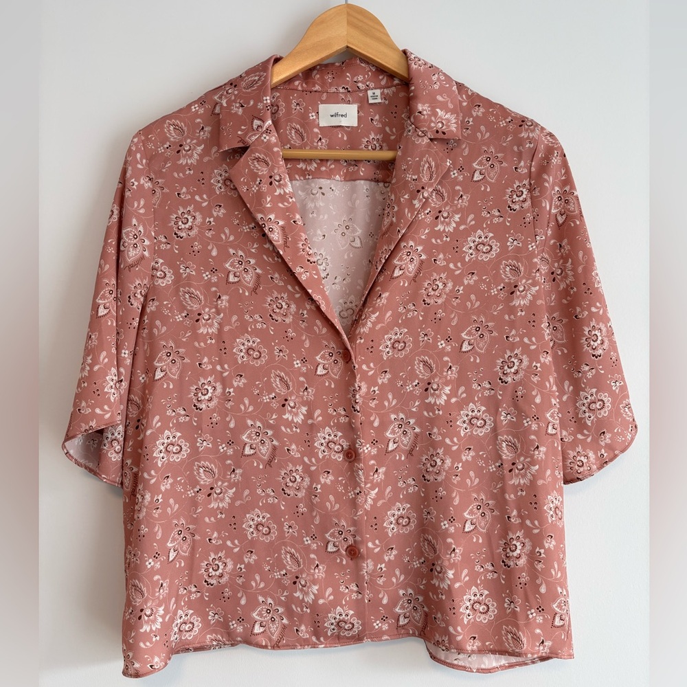 Wilfred pink paisley blouse size M
